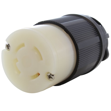 Ac Works Locking Connector, L16-30R, 30 A, 480V AC, Three Phase, 4 Pole, Screw Terminals, Yellow ASL1630R-BK